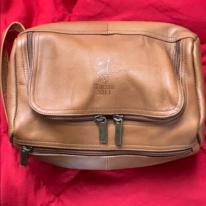 Tartan Brown Leather Dopper Bag